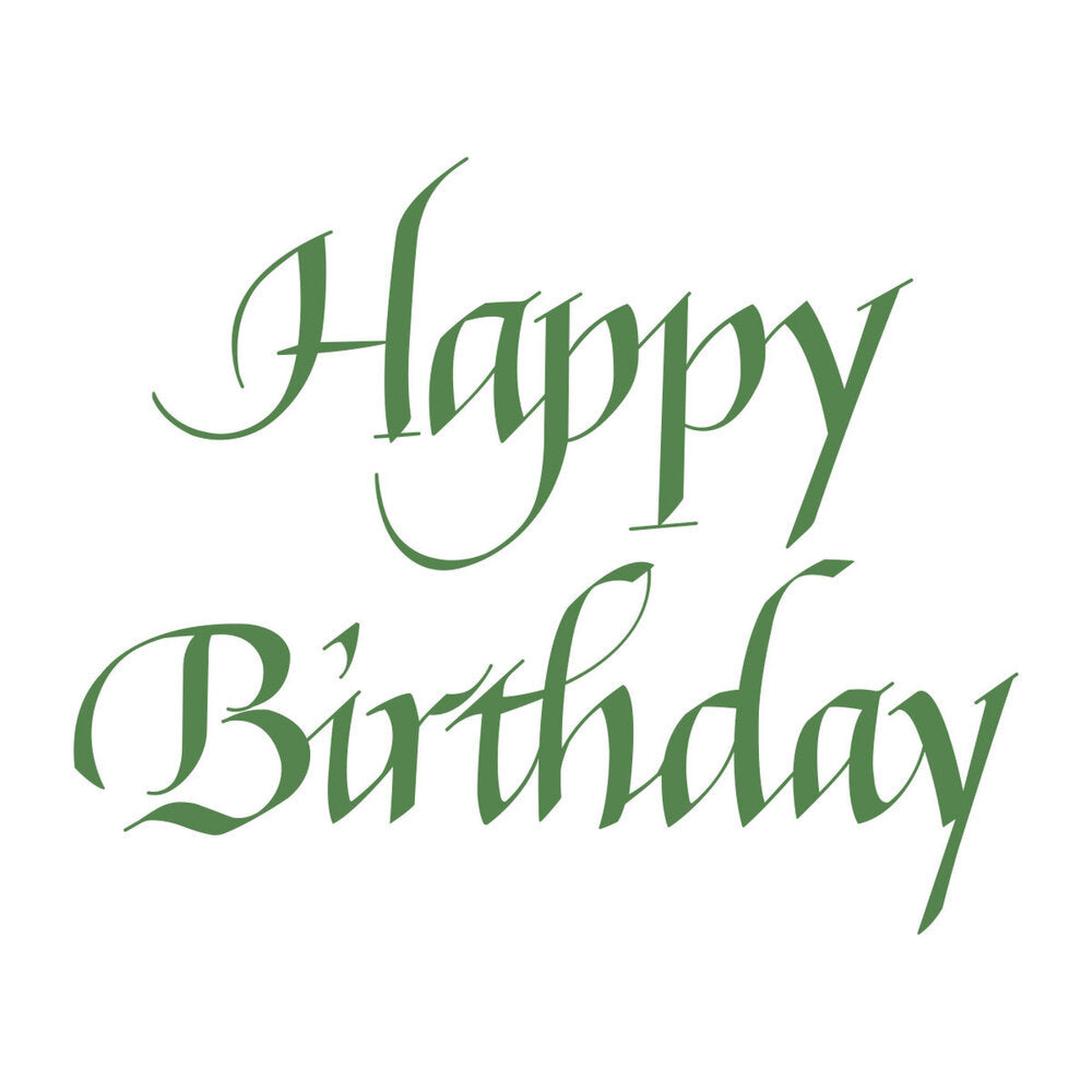 Upright Italic Everyday Sentiments - Happy Birthday