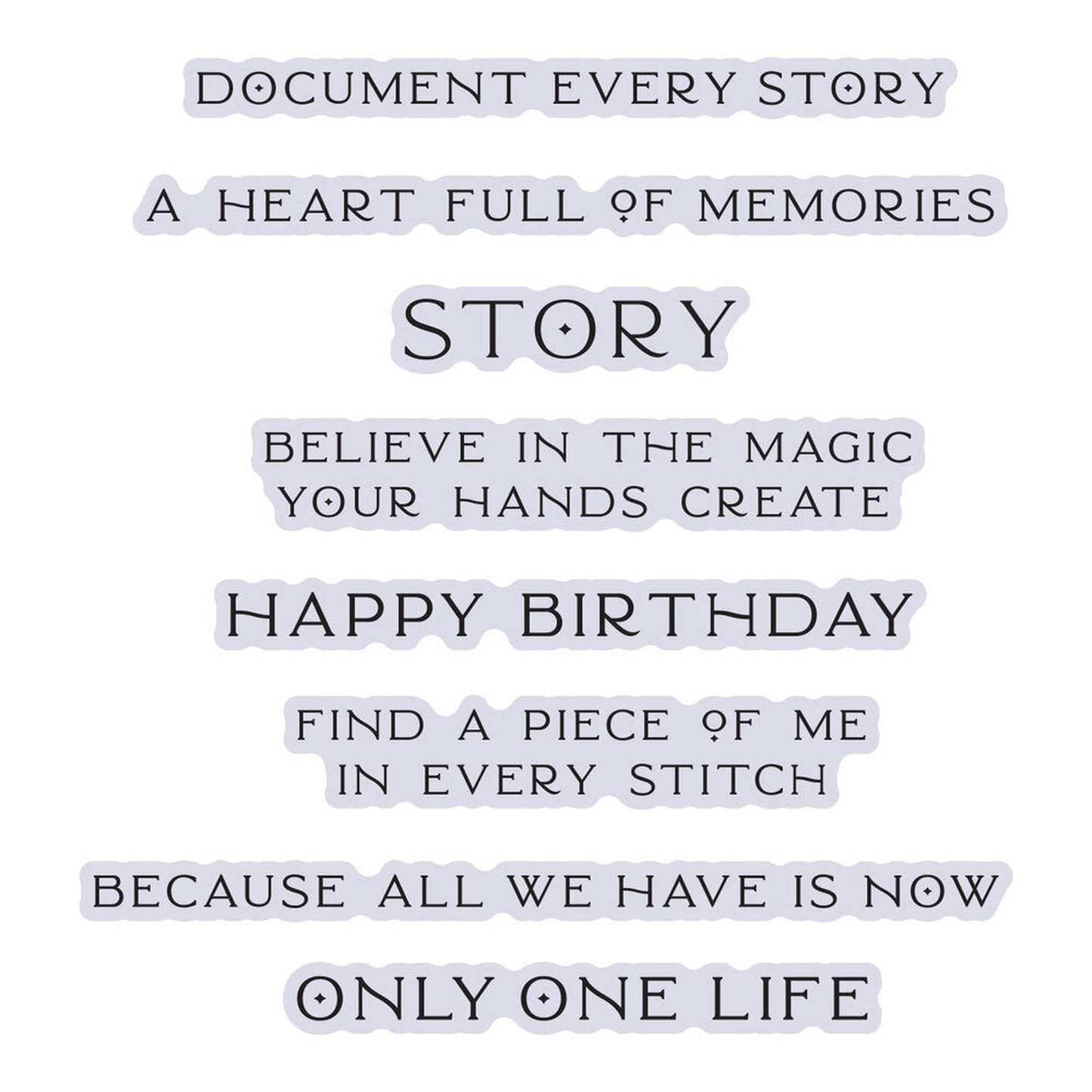 Buttons & Keepsakes Heirloom Words