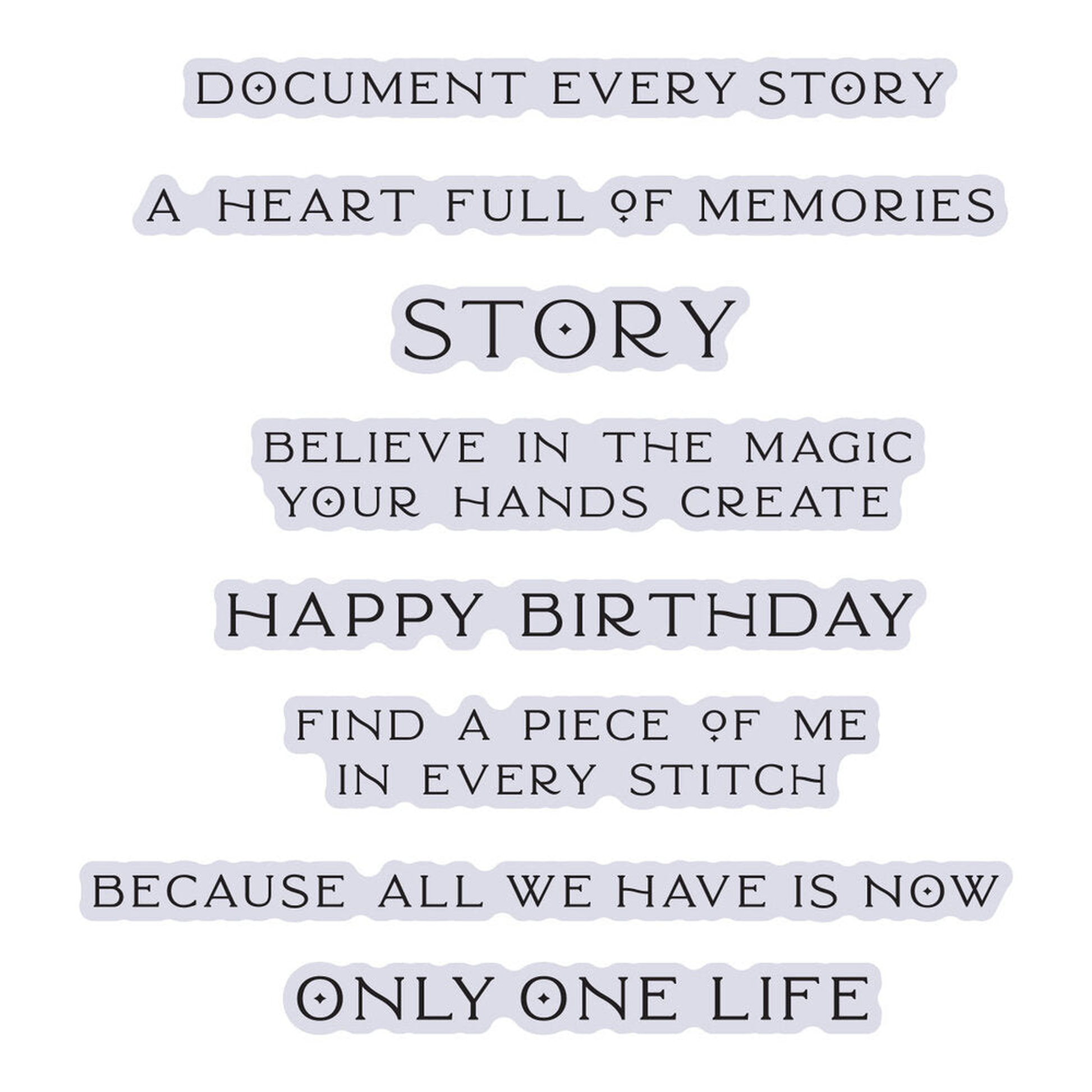 Buttons & Keepsakes Heirloom Words