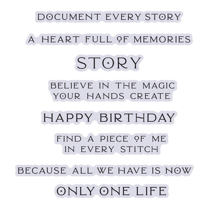 Buttons & Keepsakes Heirloom Words