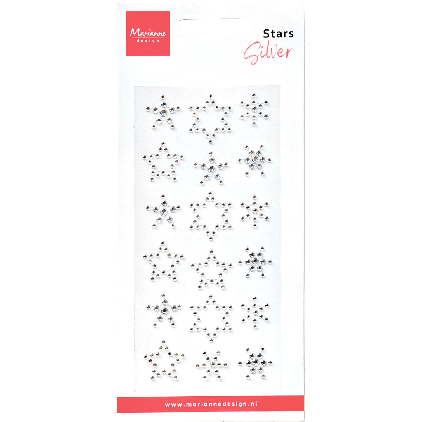 Stars Rhinestones Silver