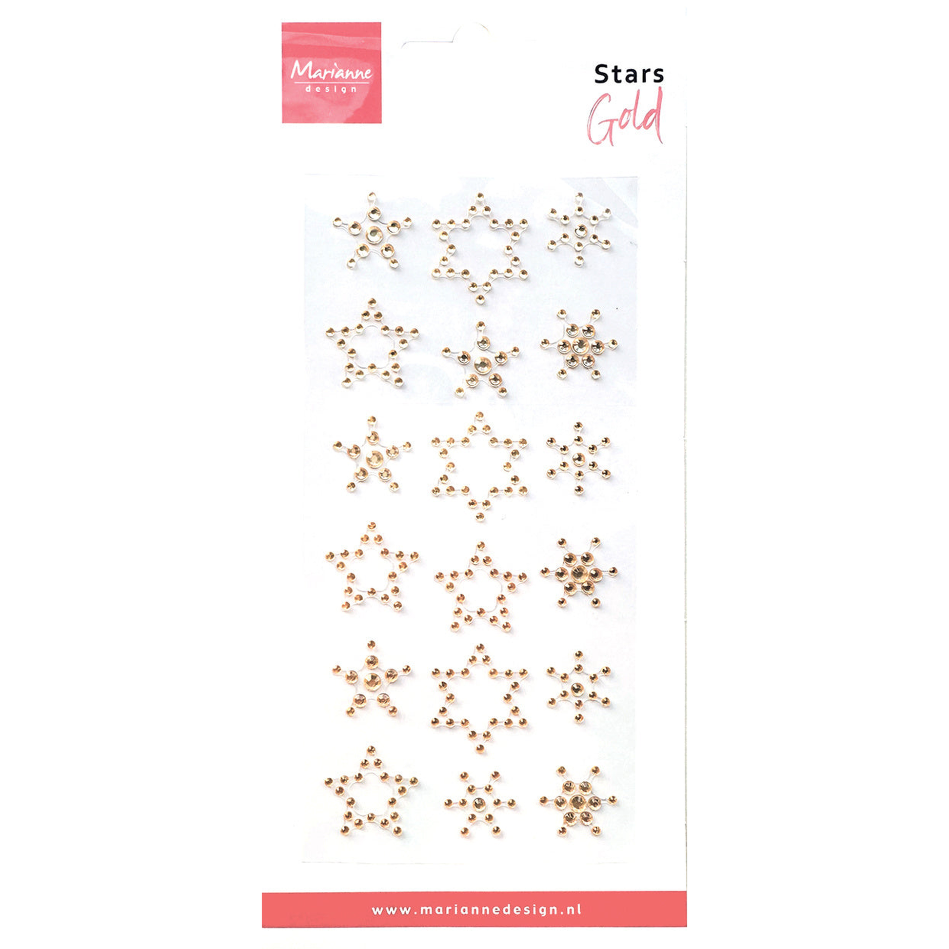 Stars Rhinestones Gold