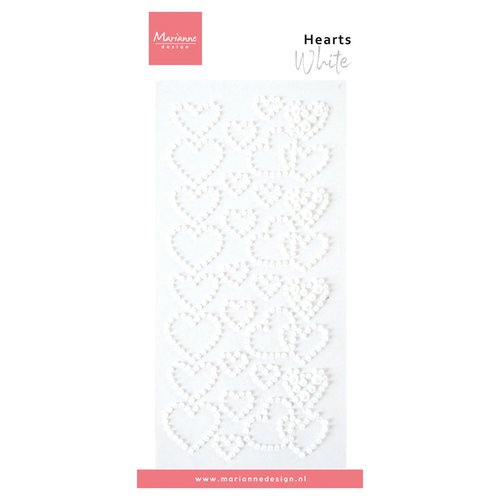 Hearts Pearls White