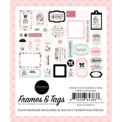 French Girl Frames & Tags