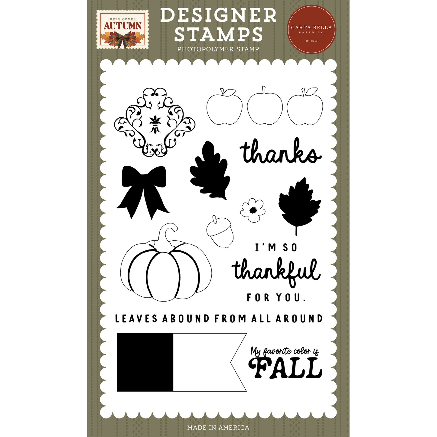 Here Comes Autumn Fall Day Damask