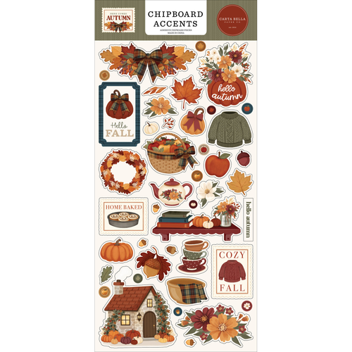 Here Comes Autumn Chipboard Accents