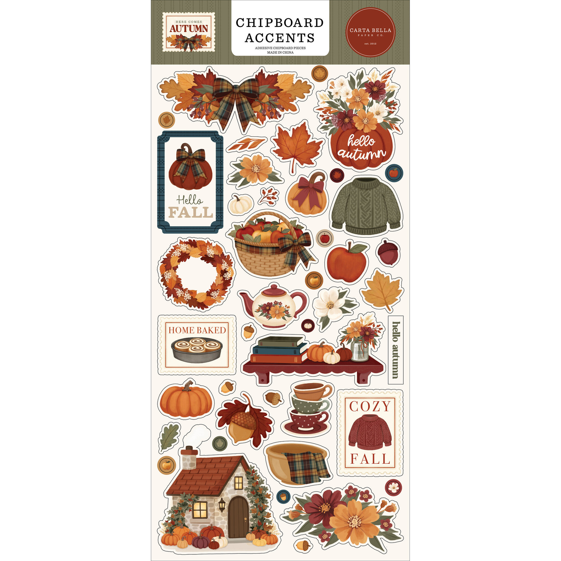 Here Comes Autumn Chipboard Accents