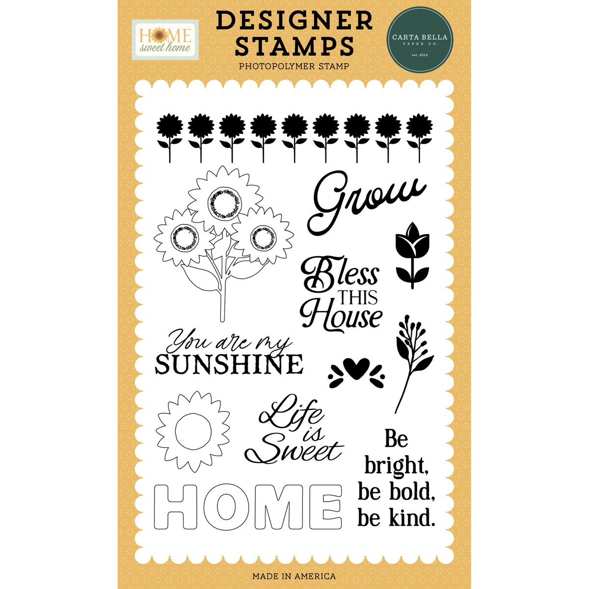 Home Sweet Home Sunflower Strip