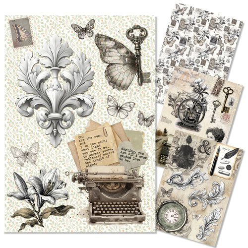 Typographic Rice Paper Mixed