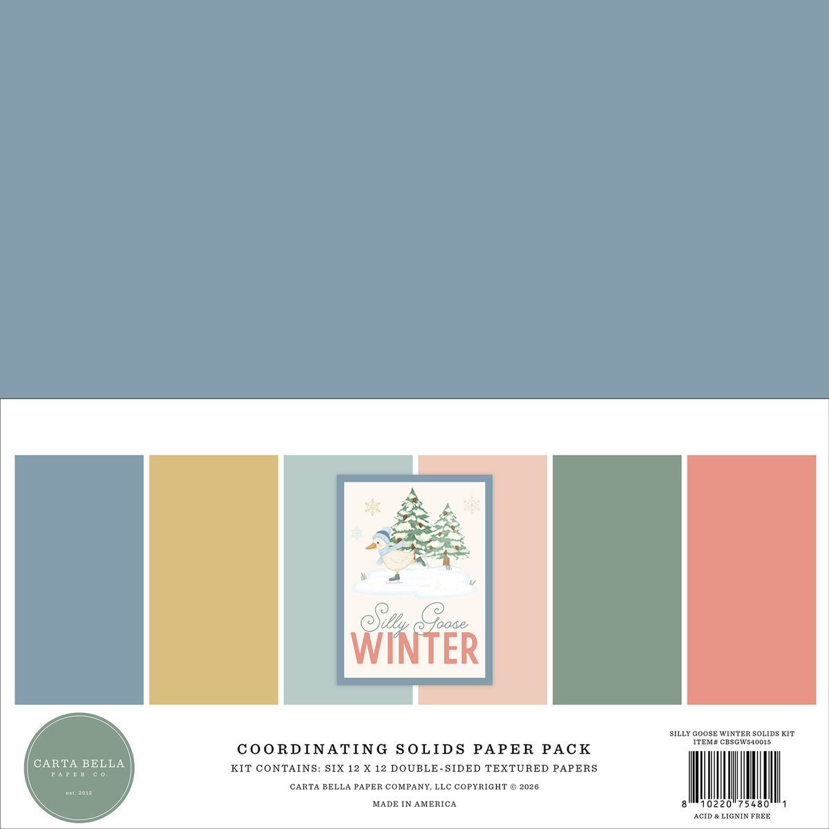 Silly Goose Winter Coordination Solids Paper Pack