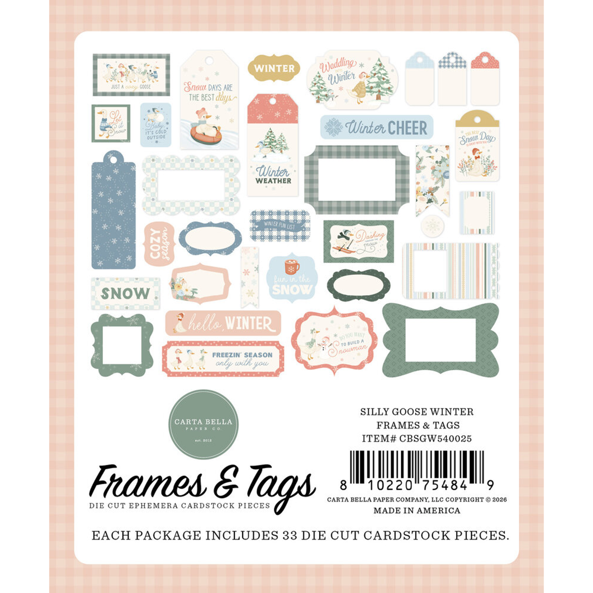Silly Goose Winter Frames & Tags