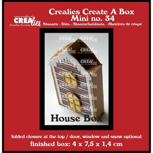 Create A Box Flat Box House with Door, Window and Snow Mini