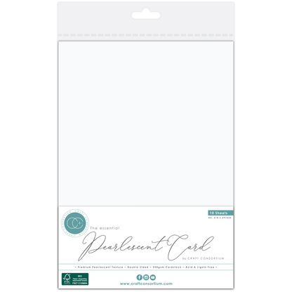 The Essentials Pearlescent Card Pearl White