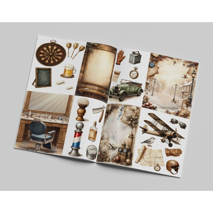 Vintage Gentlemen Book Creative CutOuts