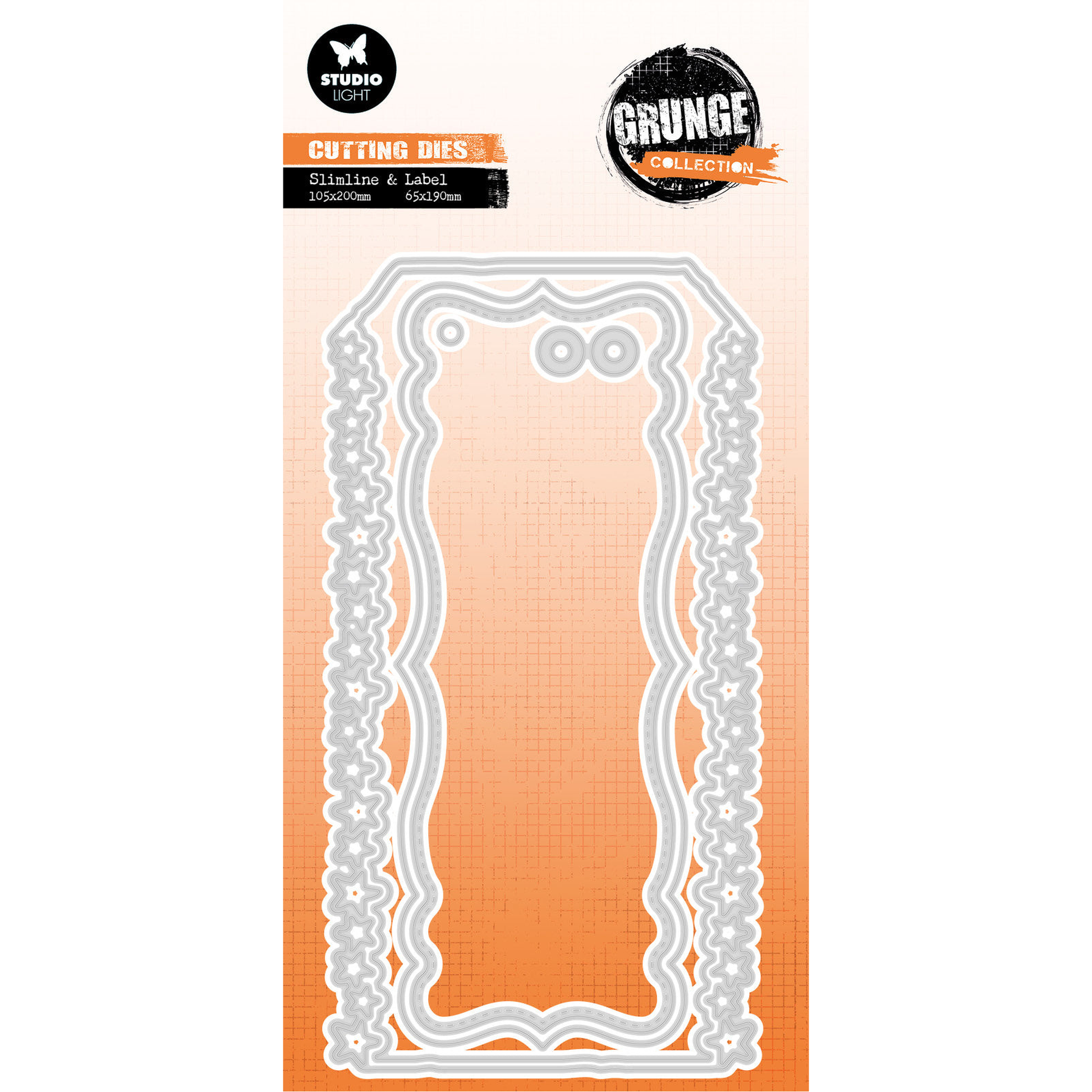 Slimline & Label Star Grunge