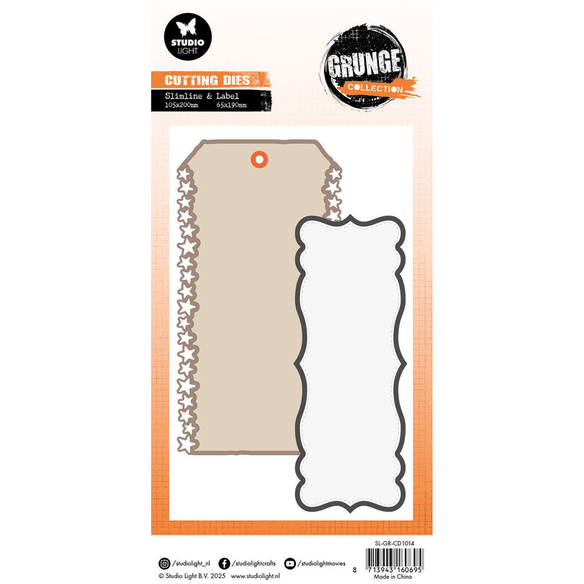 Slimline & Label Star Grunge