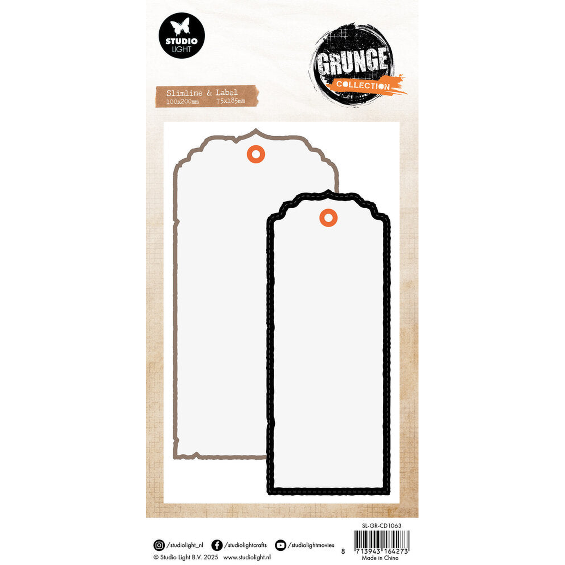 Slimline & Label Grunge