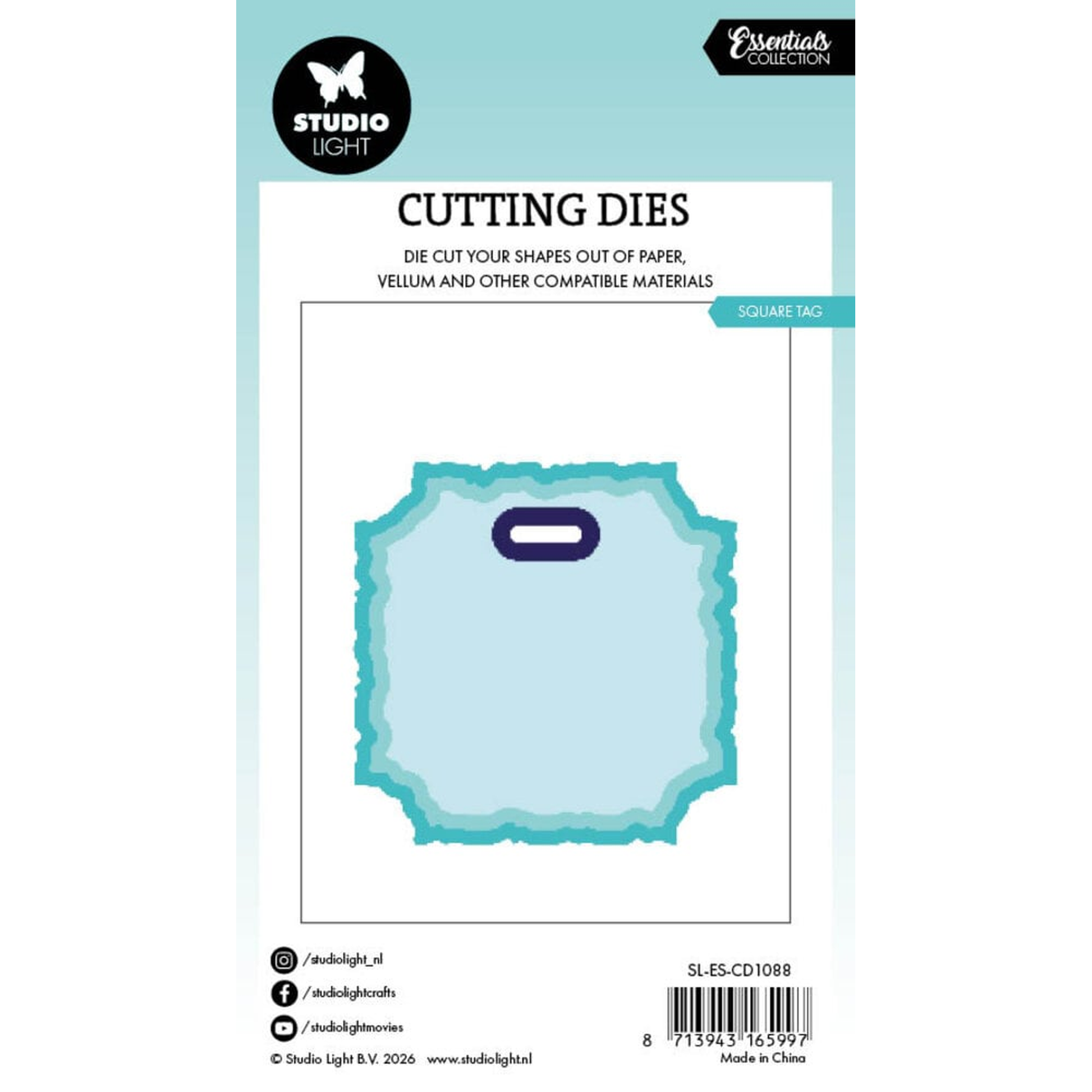 Torn Edge  Square Tag