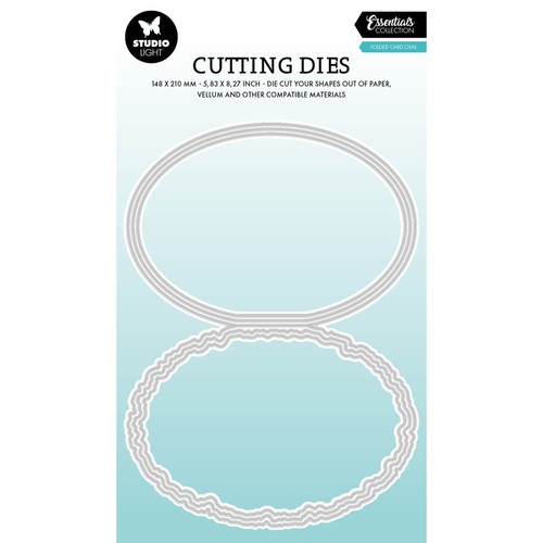 Torn Edge Folded Card Oval