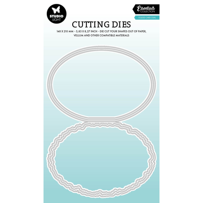 Torn Edge Folded Card Oval