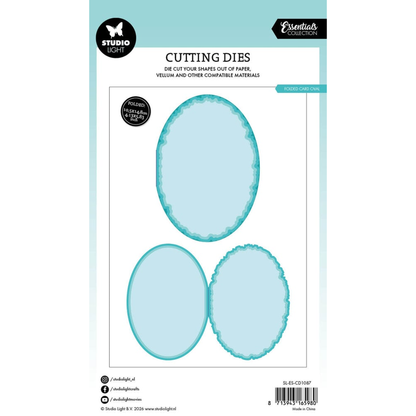 Torn Edge Folded Card Oval