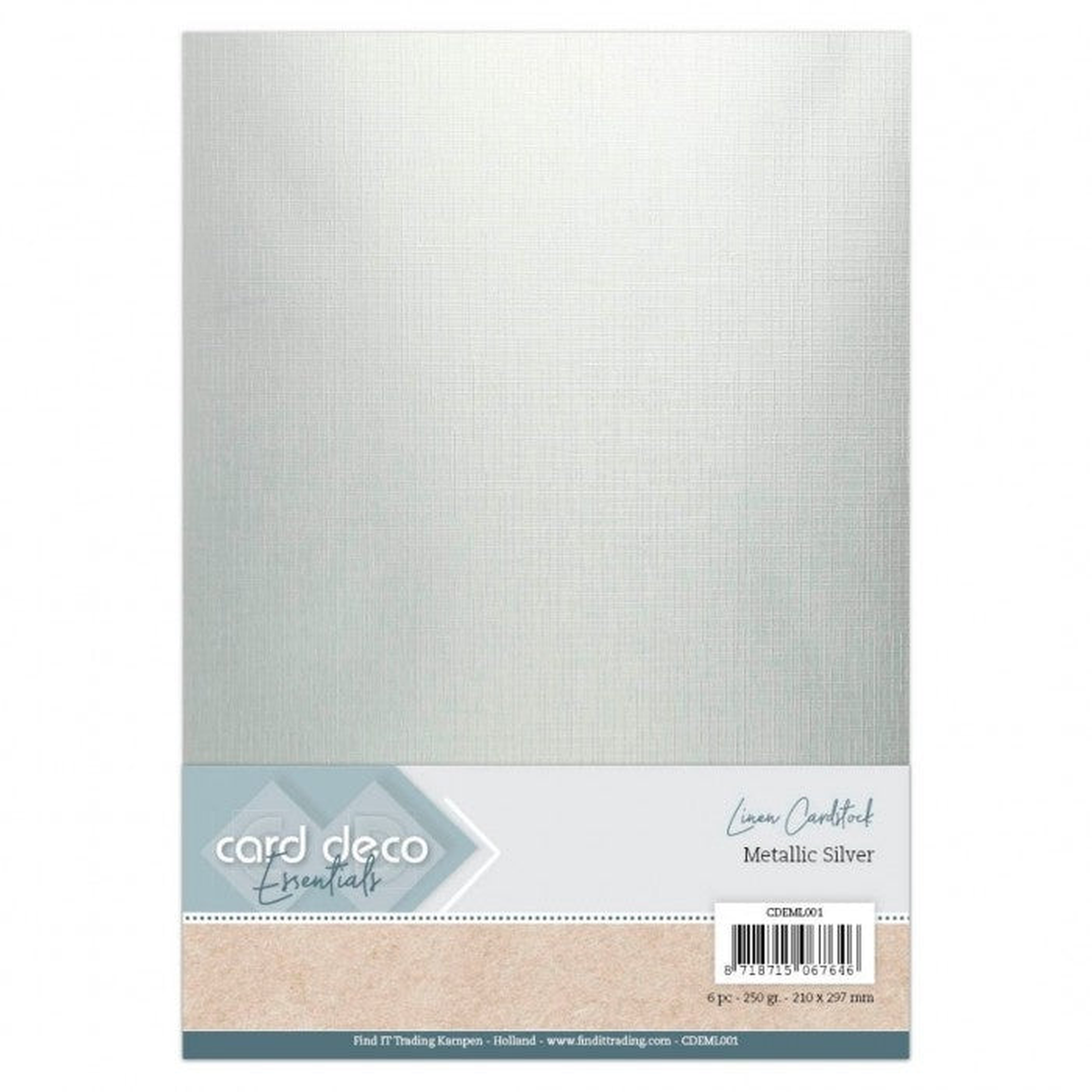 Linen Cardstock Metallic Silver