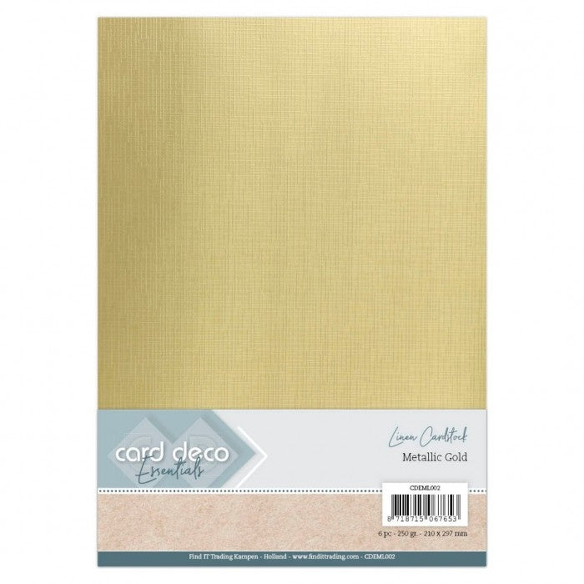 Linen Cardstock Metallic Gold
