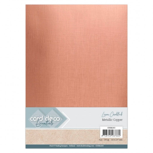 Linen Cardstock Metallic Copper