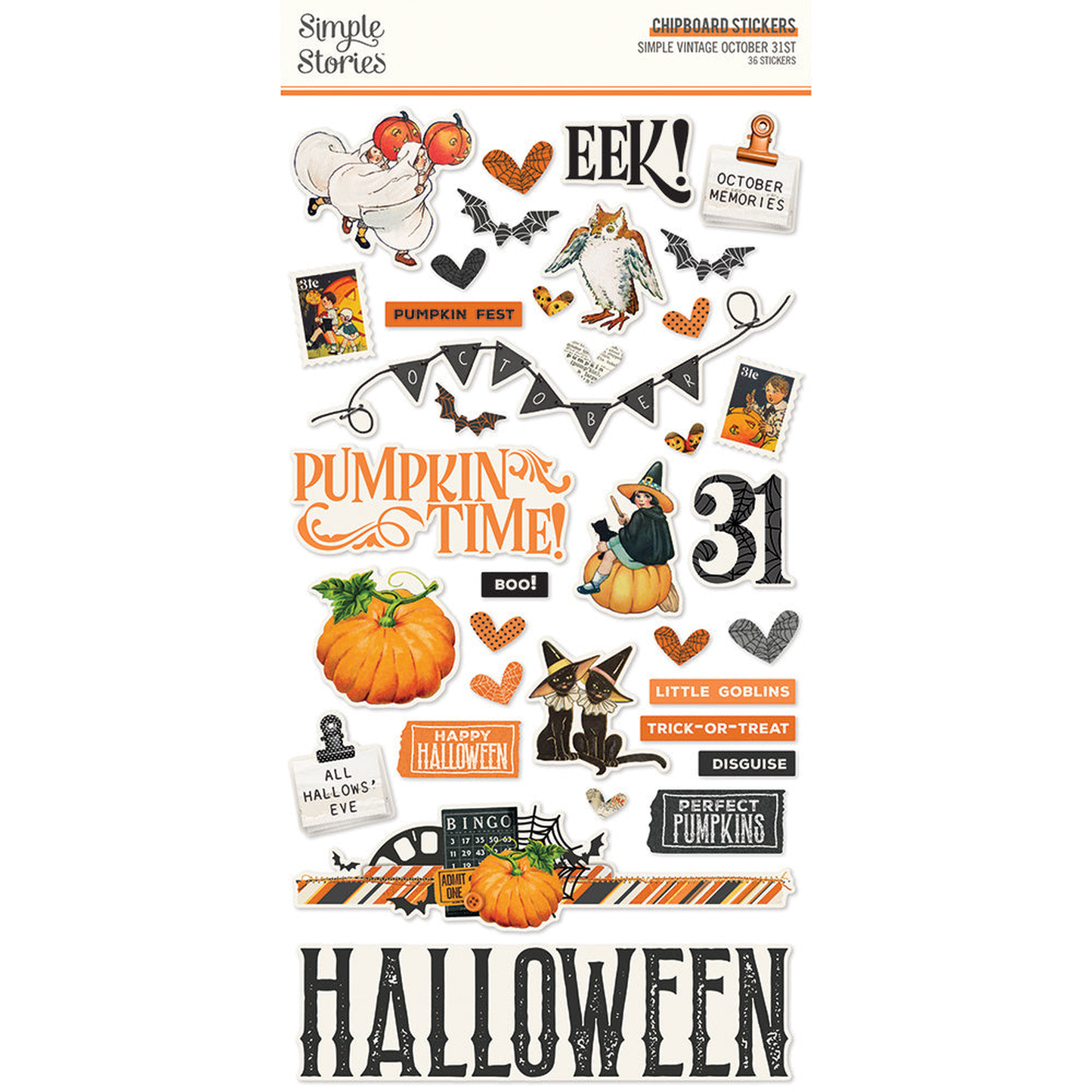 Simple Vintage October 31st Chipboard