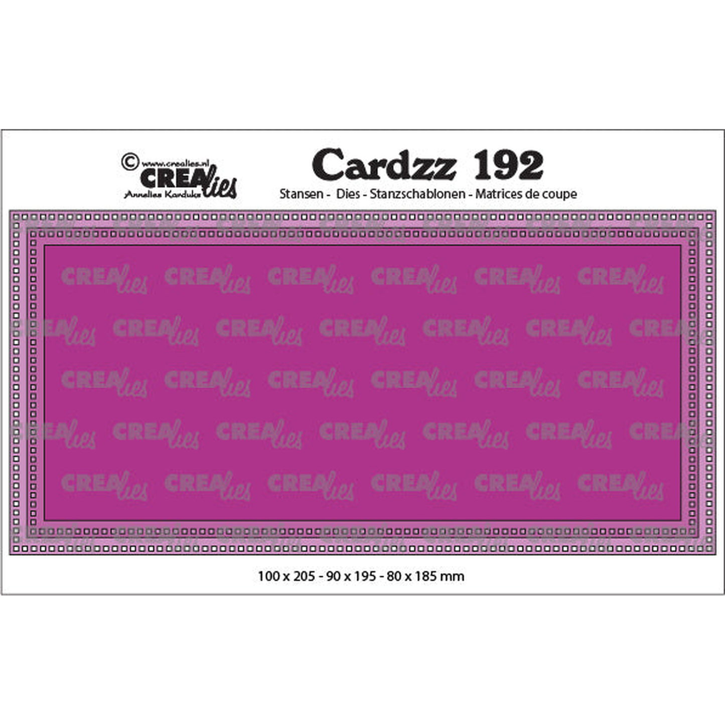 Cardzz No. 192 Slimline L With Small Squares