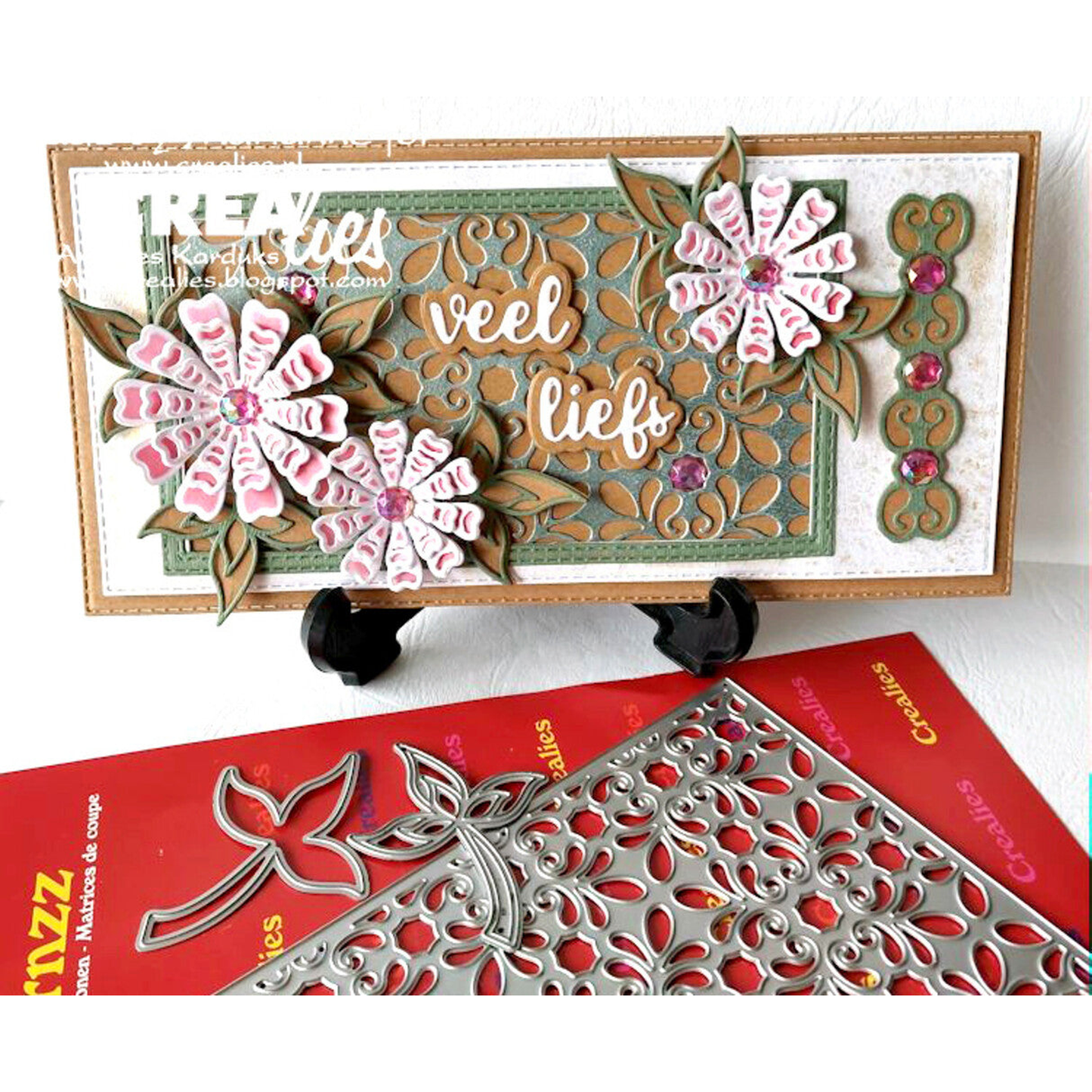 Cardzz No. 84 Mini Slimline D with Double Stitch