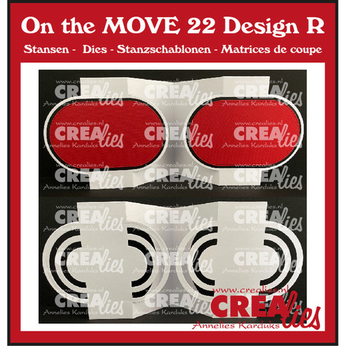On The Move No. 22 Design R Fun Fold Card with Half Circles