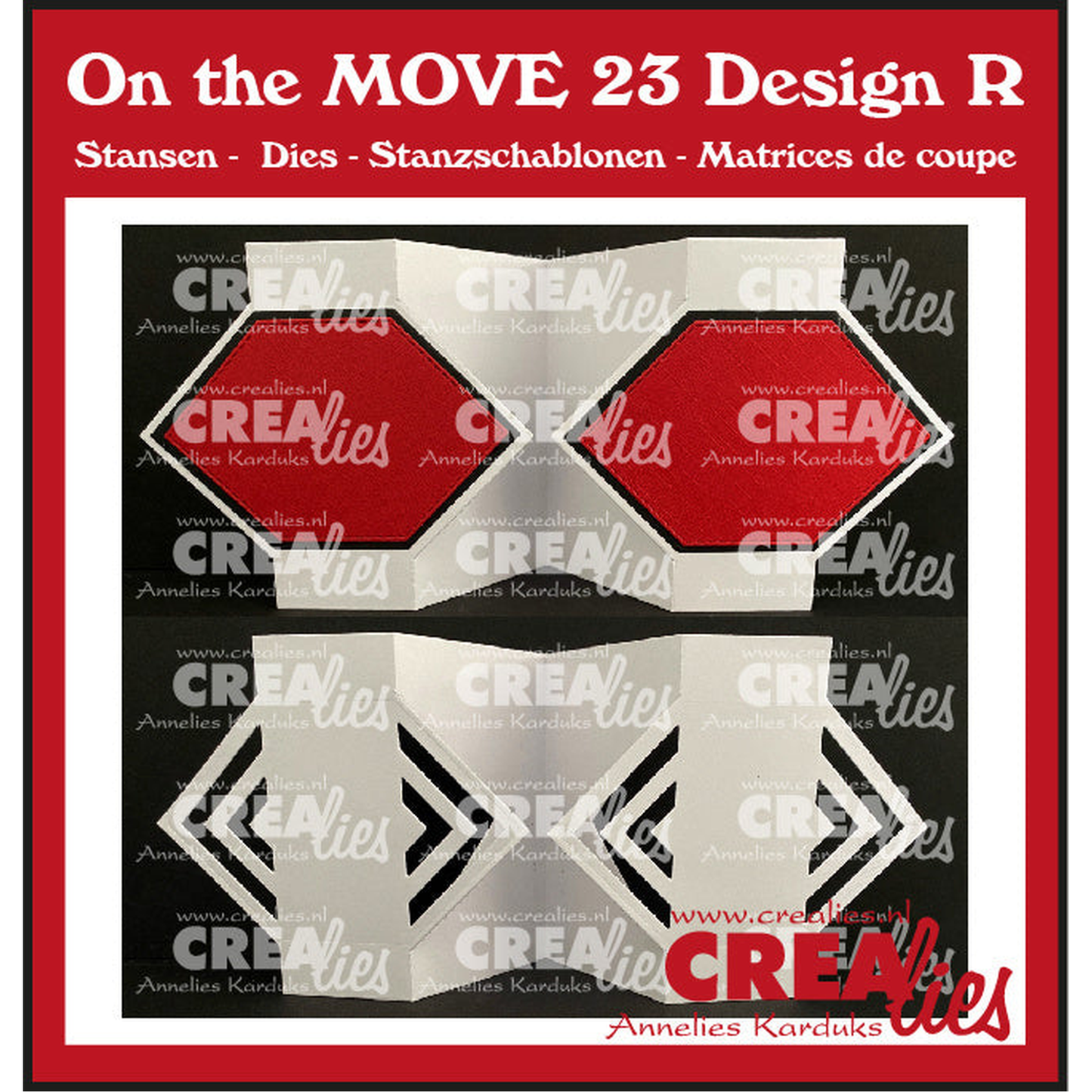 On The Move No. 23 Design R Fun Fold Card with Half Diamonds