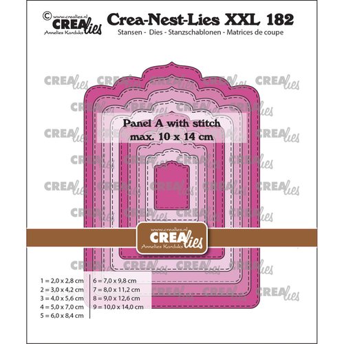 Crea-Nest-Lies XXL No. 182 Panel A with Stitch