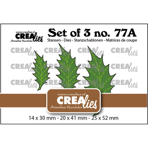 No. 77A Leaves 22 Solid Holly with Stitchline