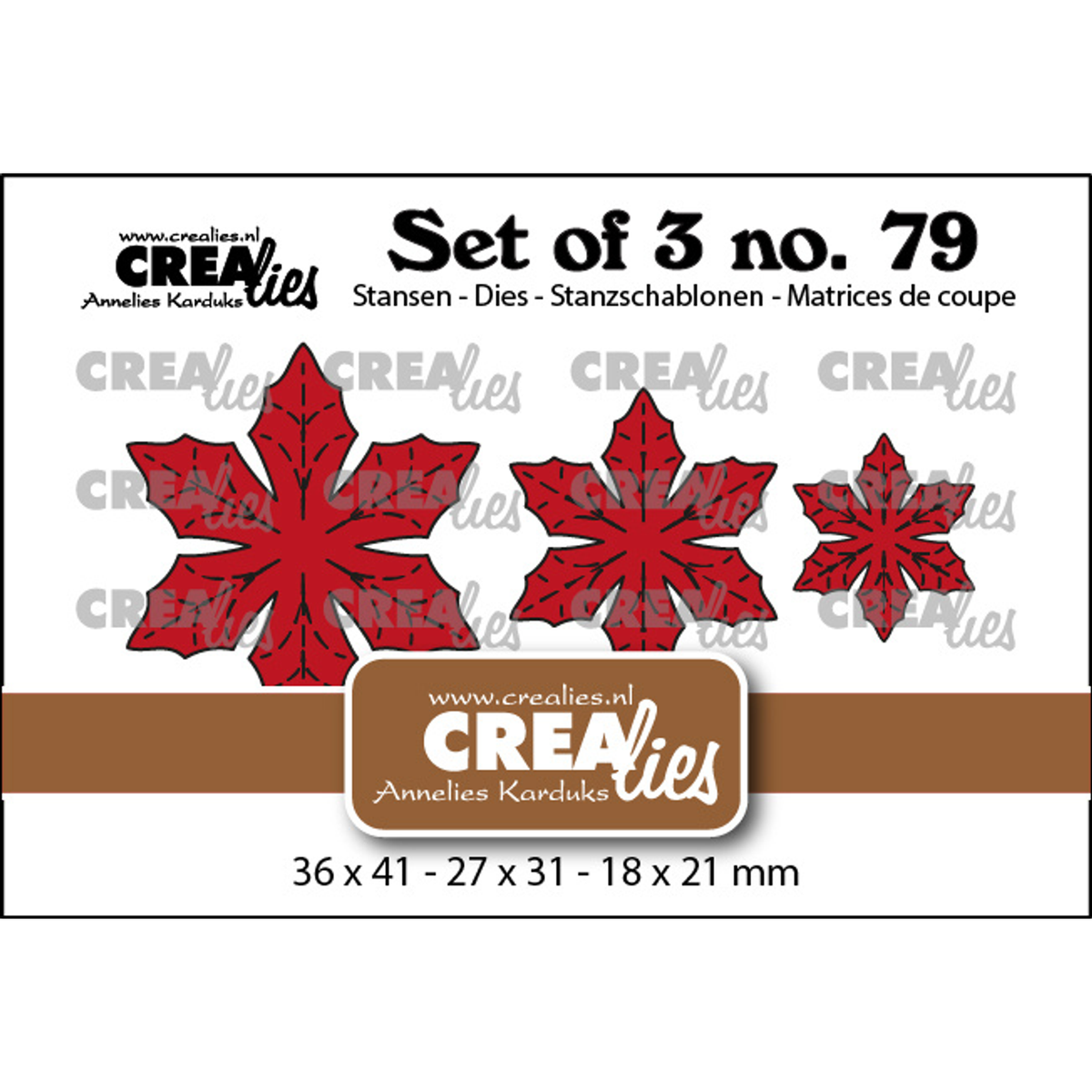 No. 79 Solid Flowers 33 Poinsettia with Veins