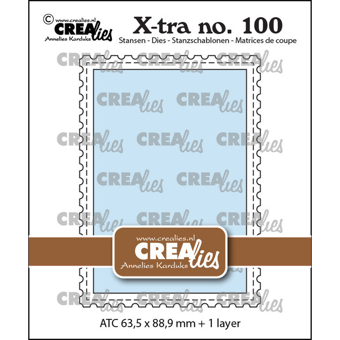 X-tra Dies No. 100 ATC with Postage Stamp Border