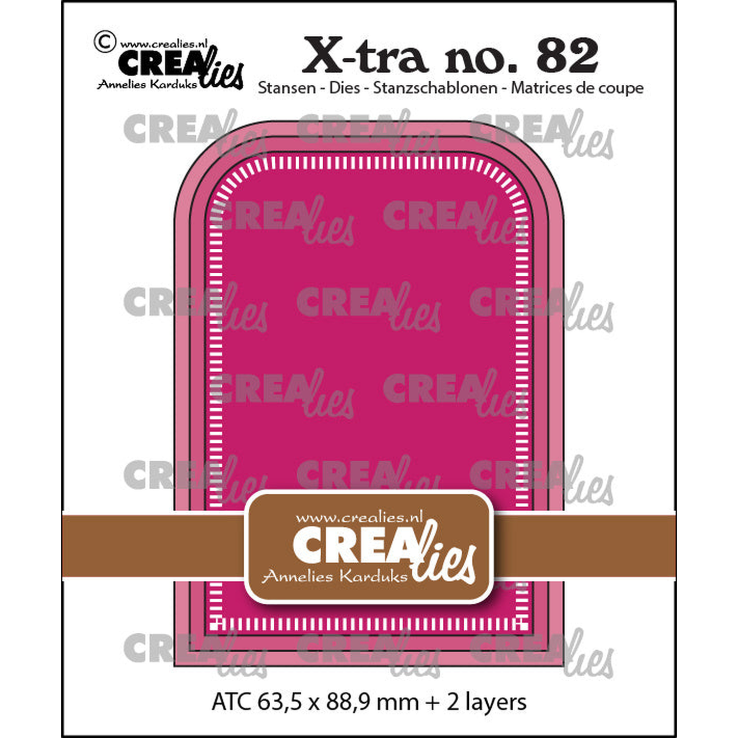 X-tra Dies No. 82 ATC Rounded Corners With Little Stripes