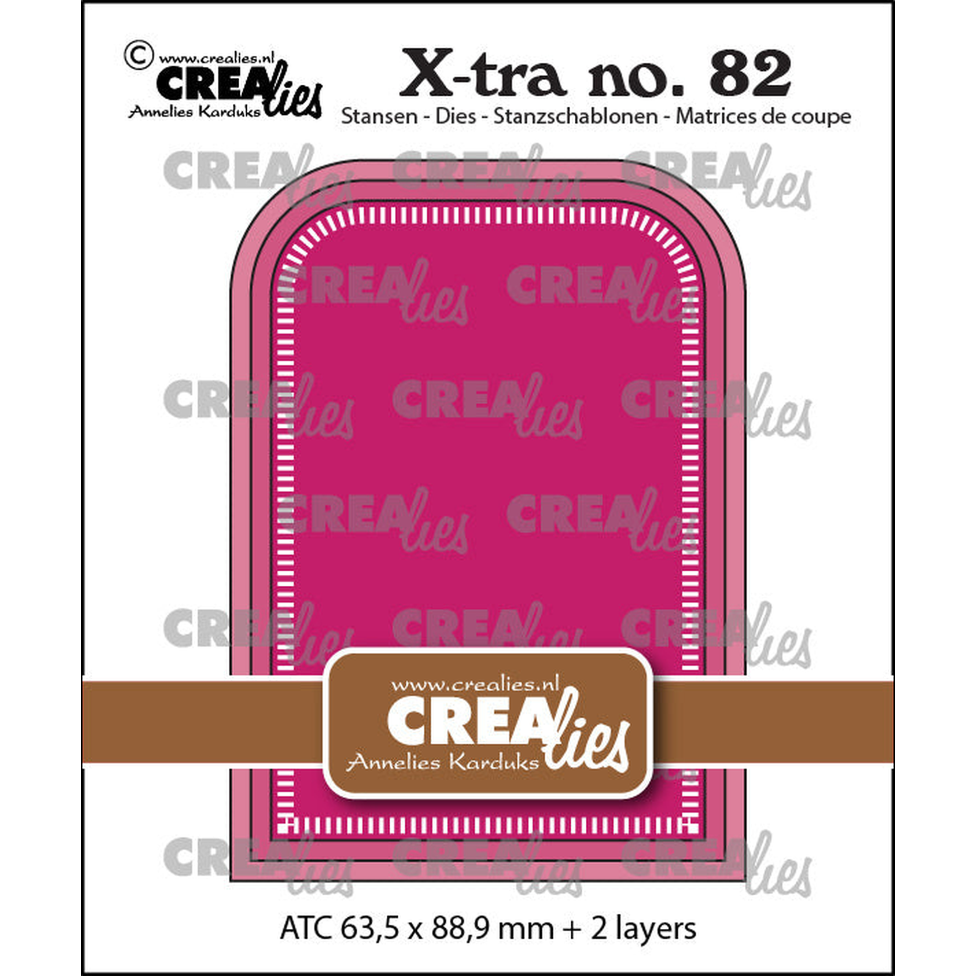 X-tra Dies No. 82 ATC Rounded Corners With Little Stripes