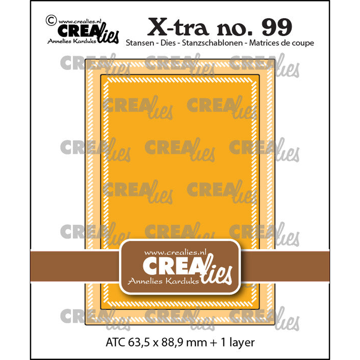 X-tra Dies No. 99 ATC with Little Diagonal Stripes