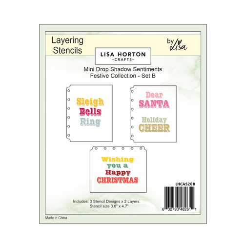 Mini Drop Shadow Sentiments Festive Collection Set B