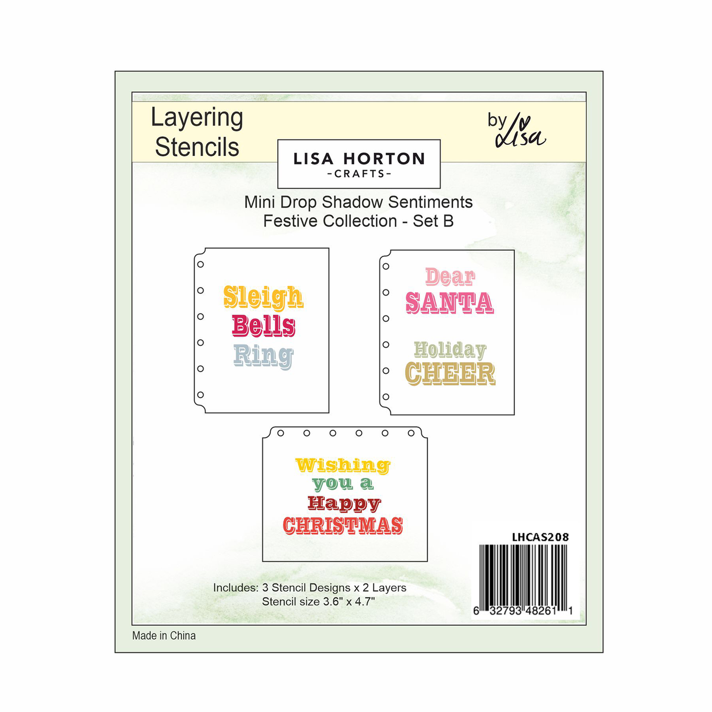 Mini Drop Shadow Sentiments Festive Collection Set B
