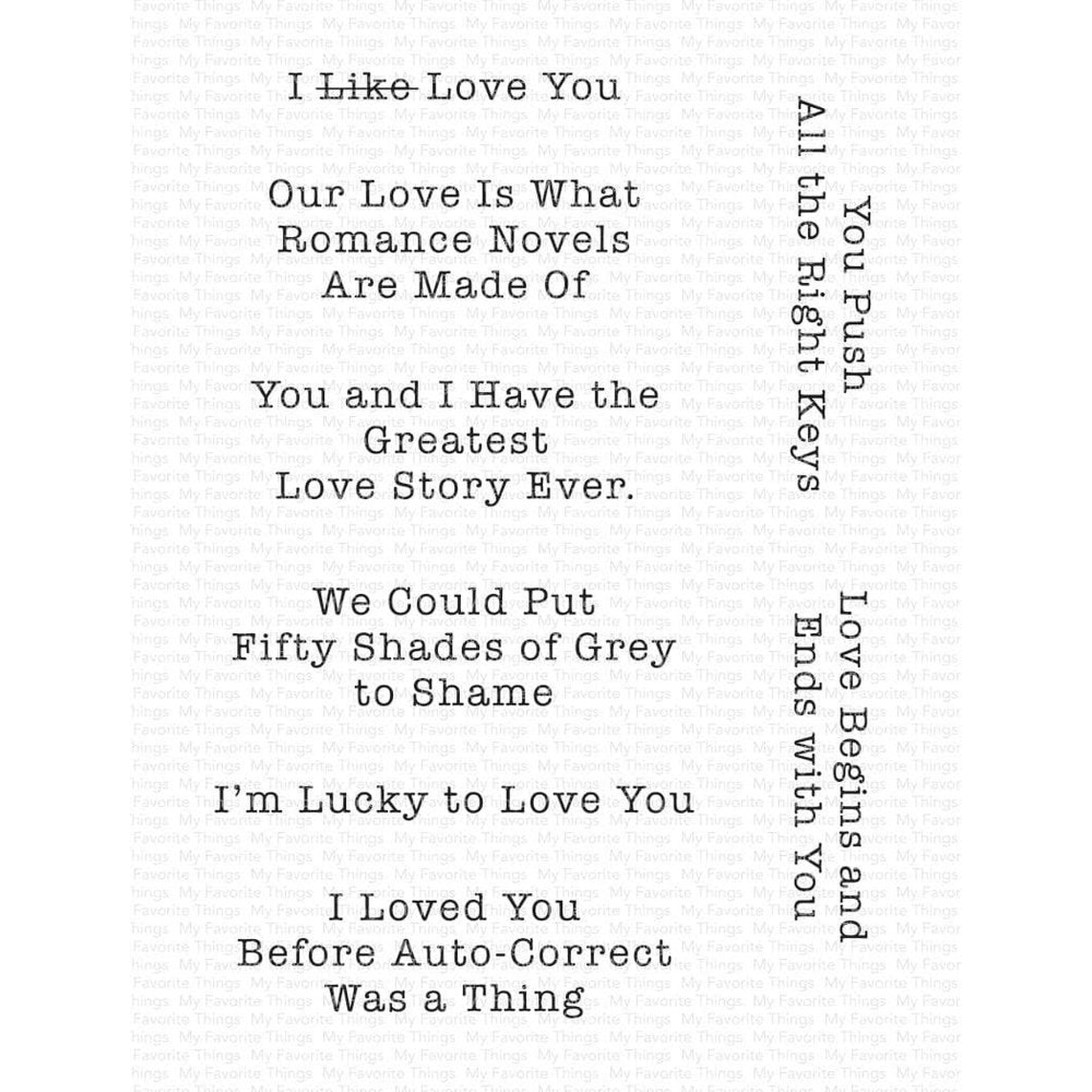 Typewriter Sentiments: Love