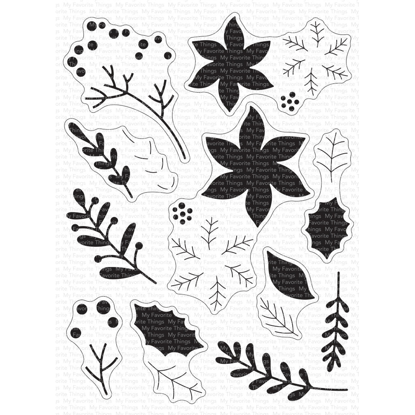 Pressed Poinsettias