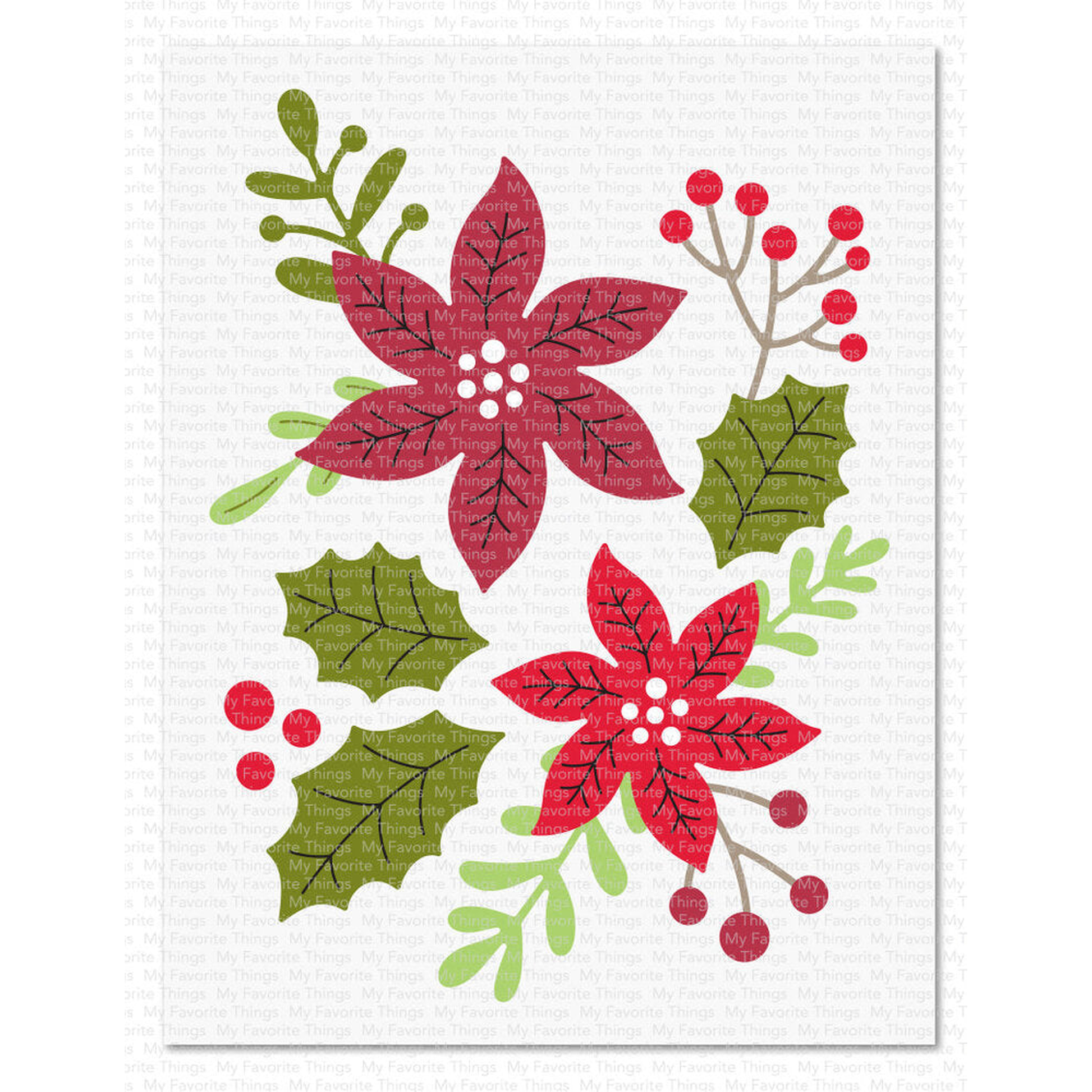 Pressed Poinsettias