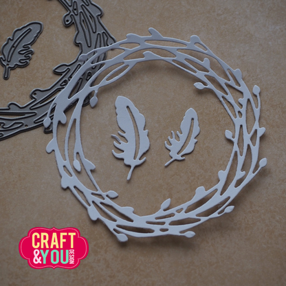 Willow Wreath with Feathers