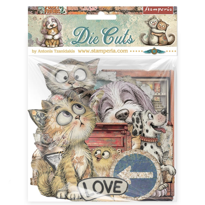 Furry Friends 2 Die Cuts Assorted