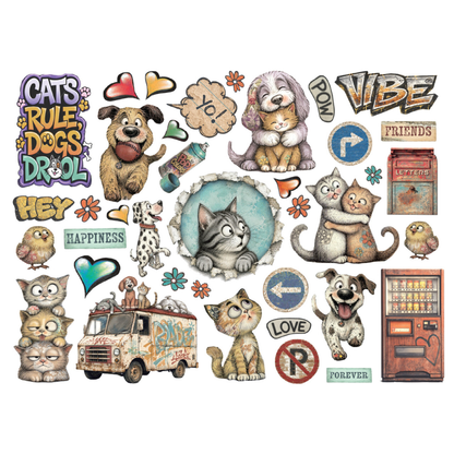 Furry Friends 2 Die Cuts Assorted