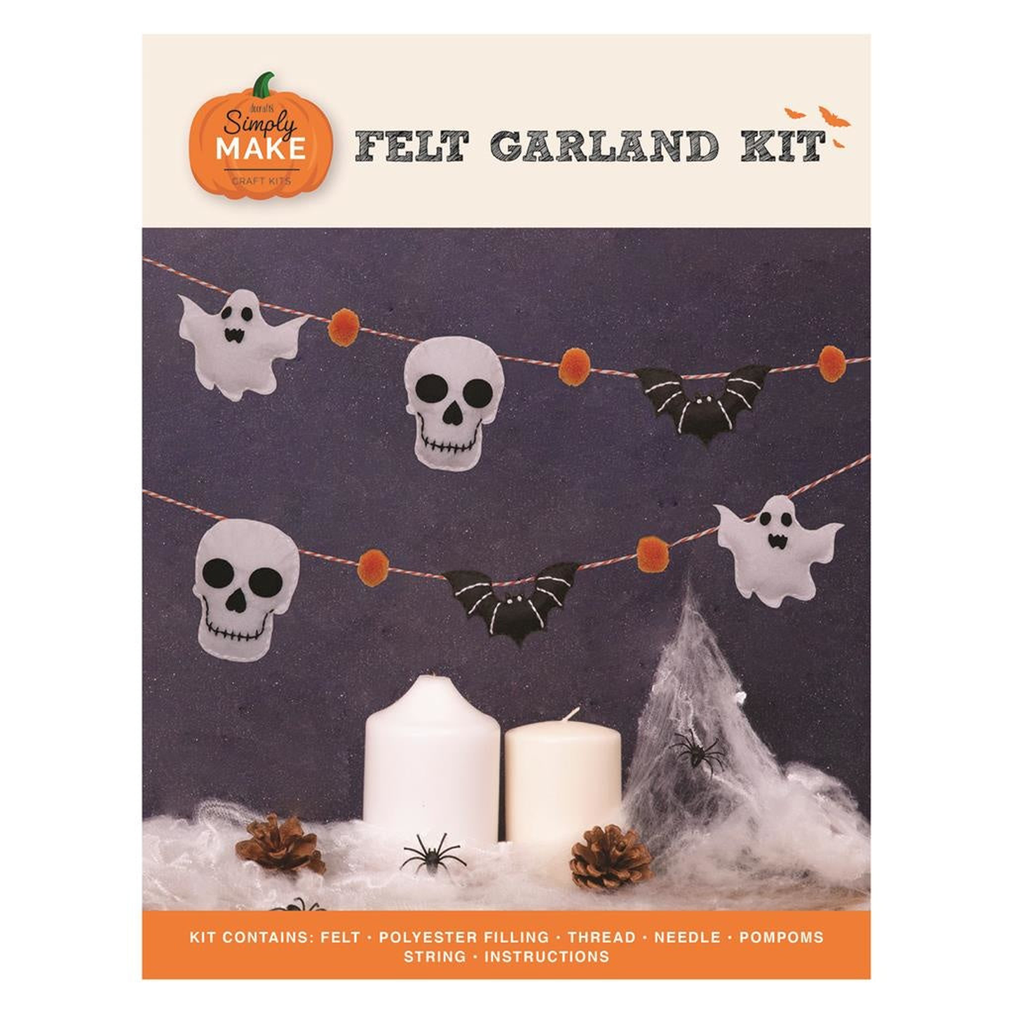 Felt Garland Kit Skulls