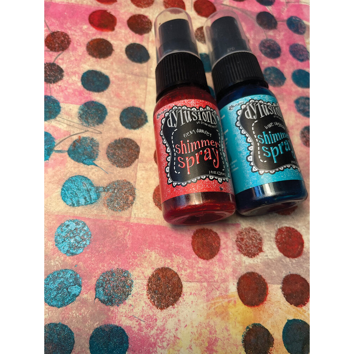 Dylusions Shimmer Sprays Fiery Sunset